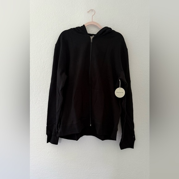NEW XL Pact Organic Unisex Black One For All Full Zip Hoodie Organic Cotton - Picture 7 of 8